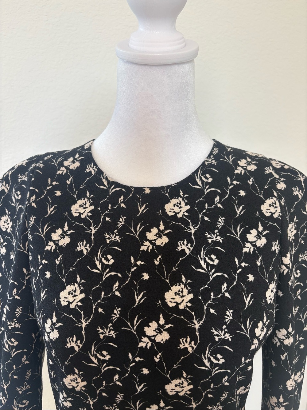 Club Monaco Black Knit Top with White Logo Detail